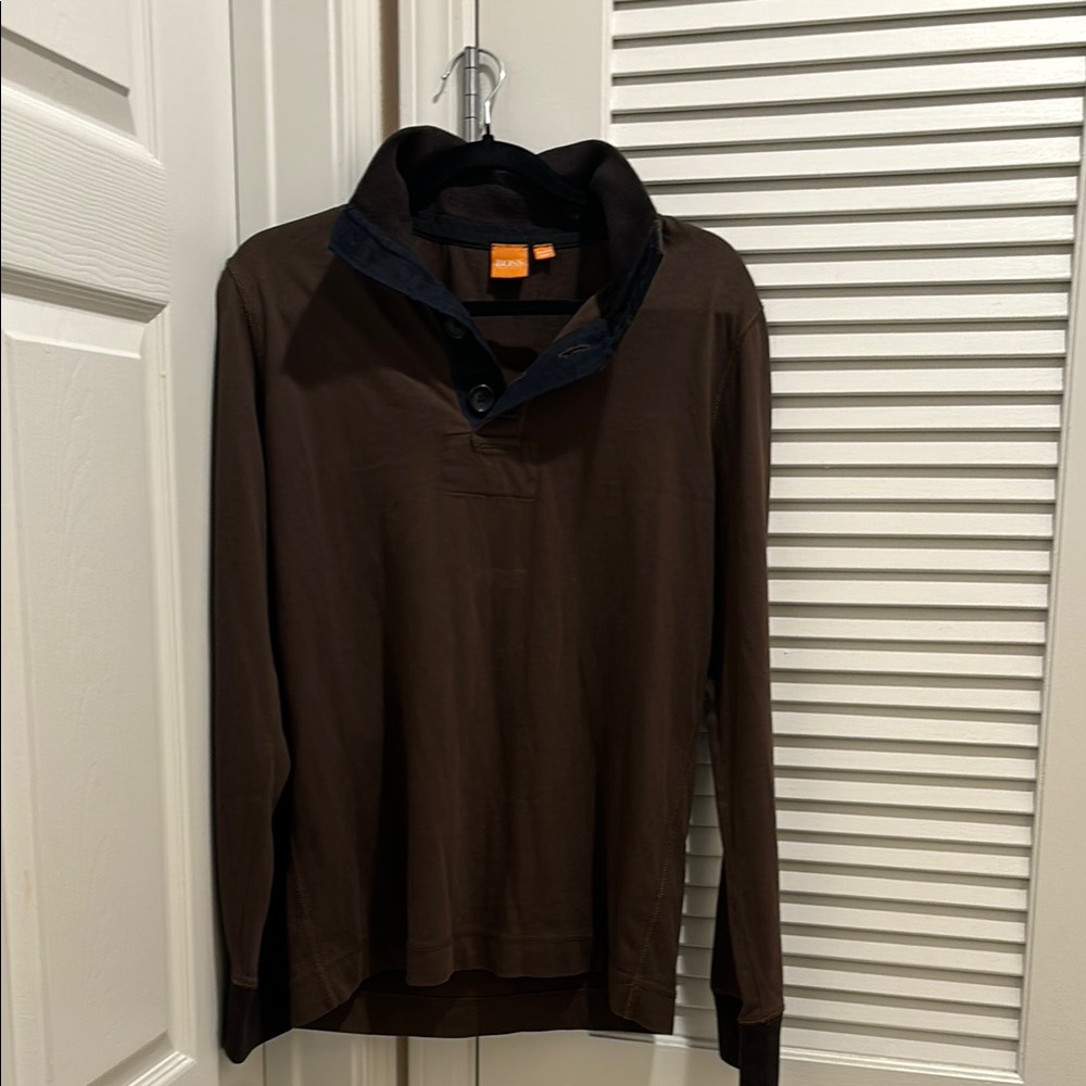 Boss Men's Brown Long Sleeve Shirt